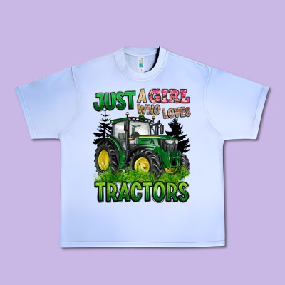 Just A Girl Who Loves Tractors Urban Heavy Tee Designed By Barkaloodesign