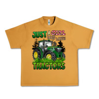 Peanut Butter just a girl who loves tractors Urban Heavy Tee - BarkalooDesign