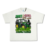 Pistachio just a girl who loves tractors Urban Heavy Tee - BarkalooDesign