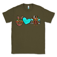 Army Green peace love thanksgiving turkey Classic Tee - RanaPortraitStore