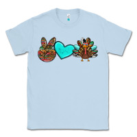 Dusty Blue peace love thanksgiving turkey Classic Tee - RanaPortraitStore