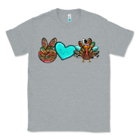 Heather Grey peace love thanksgiving turkey Classic Tee - RanaPortraitStore