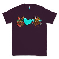 Plum peace love thanksgiving turkey Classic Tee - RanaPortraitStore