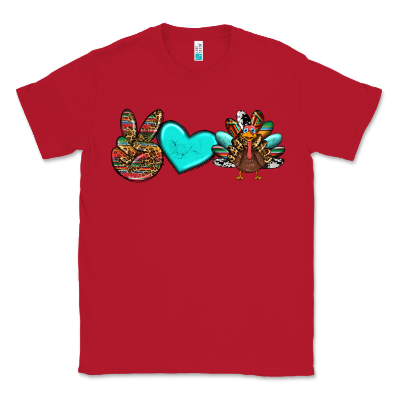 Peace Love Thanksgiving Turkey Classic Tee by RanaPortraitStore | Teevron