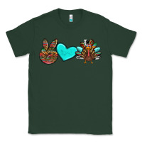 Sports Green peace love thanksgiving turkey Classic Tee - RanaPortraitStore