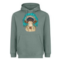 Sage charolais indian headdress Heavyweight Hoodie - JahusDesignShop