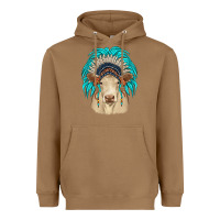 Toasted Coconut charolais indian headdress Heavyweight Hoodie - JahusDesignShop