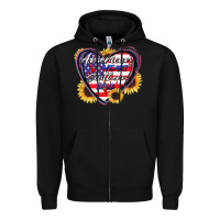 Black American heart southern soul Zipper Hoodie - CowGirlArtShop