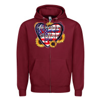 Burgundy American heart southern soul Zipper Hoodie - CowGirlArtShop