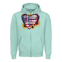 Seafoam American heart southern soul Zipper Hoodie - CowGirlArtShop