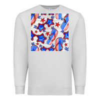 Dove Grey 4th of july flip flops seamless pattern Premium Sweatshirt - BundleAndBundleShop