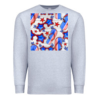 Heather Grey 4th of july flip flops seamless pattern Premium Sweatshirt - BundleAndBundleShop