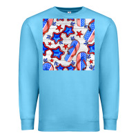 Ocean Blue 4th of july flip flops seamless pattern Premium Sweatshirt - BundleAndBundleShop