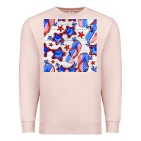 Pale Pink 4th of july flip flops seamless pattern Premium Sweatshirt - BundleAndBundleShop