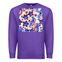Purple 4th of july flip flops seamless pattern Premium Sweatshirt - BundleAndBundleShop