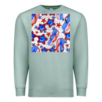 Seafoam 4th of july flip flops seamless pattern Premium Sweatshirt - BundleAndBundleShop