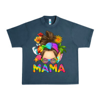 Midnight Navy messy bun mama summer Urban Heavy Tee - RanaPortraitStore