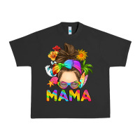 Pigment Black messy bun mama summer Urban Heavy Tee - RanaPortraitStore