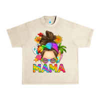 Sandshell messy bun mama summer Urban Heavy Tee - RanaPortraitStore