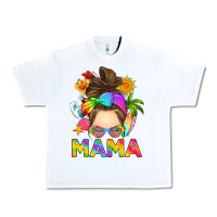 White messy bun mama summer Urban Heavy Tee - RanaPortraitStore