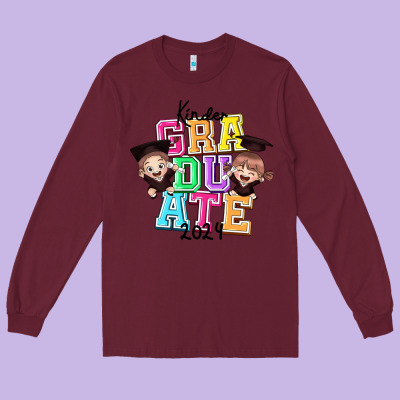 Kinder Graduate 2024 Long Sleeve Tee Designed By Texasbilliewilder
