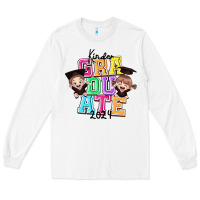 White kinder graduate 2024 Long Sleeve Tee - texasbilliewilder