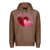 Chestnut happy valentine's day hearts Premium Hoodie - MaliasSmallBusiness