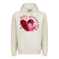 Oatmeal Heather happy valentine's day hearts Premium Hoodie - MaliasSmallBusiness