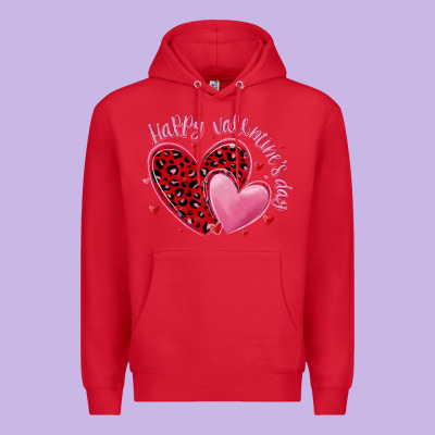 Happy Valentine's Day Hearts Premium Hoodie Designed By Maliassmallbusiness