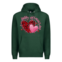 Sports Green happy valentine's day hearts Premium Hoodie - MaliasSmallBusiness