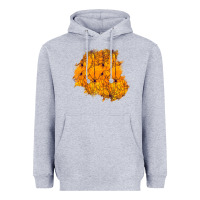Heather Grey halloween patch Heavyweight Hoodie - BundleAndBundleShop