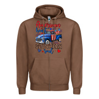 Chestnut American heart southern soul truck Zipper Hoodie - Neo Western
