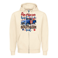 Sandshell American heart southern soul truck Zipper Hoodie - Neo Western