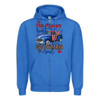 True Royal American heart southern soul truck Zipper Hoodie - Neo Western