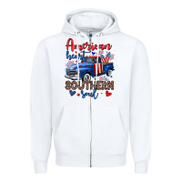 White American heart southern soul truck Zipper Hoodie - Neo Western