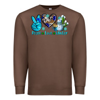 Chestnut peace love winter ado Premium Sweatshirt - AdoDesignShop