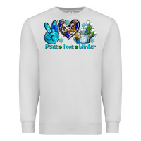 Dove Grey peace love winter ado Premium Sweatshirt - AdoDesignShop