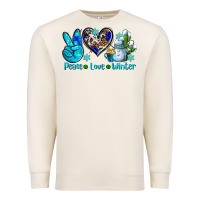 Sandshell peace love winter ado Premium Sweatshirt - AdoDesignShop