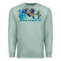 Peace Love Winter Ado Premium Sweatshirt | Teevron