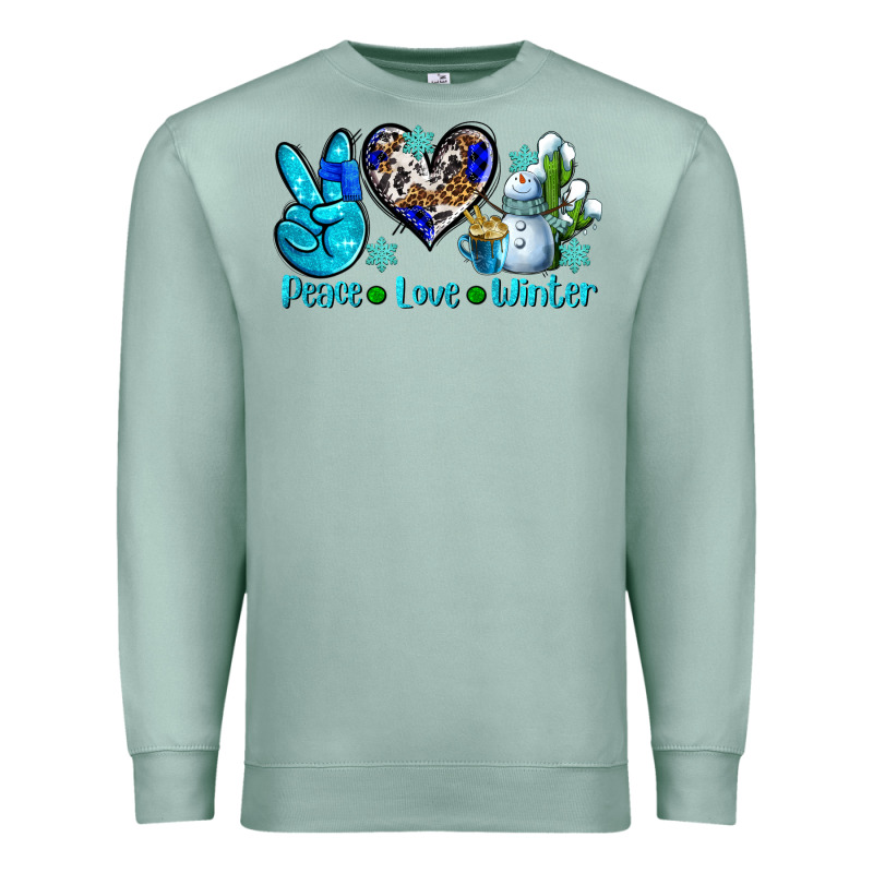 Peace Love Winter Ado Premium Sweatshirt by AdoDesignShop | Teevron