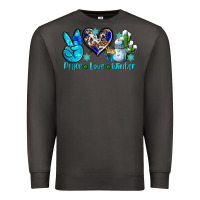 Smoke peace love winter ado Premium Sweatshirt - AdoDesignShop