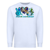 White peace love winter ado Premium Sweatshirt - AdoDesignShop