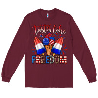 Burgundy taster like freedom Long Sleeve Tee - Zillion Design Studio