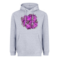 Heather Grey halloween patch Heavyweight Hoodie - BundleAndBundleShop