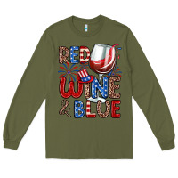 Army Green red wine and blue Long Sleeve Tee - Zillion Design Studio