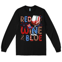 Black red wine and blue Long Sleeve Tee - Zillion Design Studio