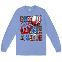 Colony Blue red wine and blue Long Sleeve Tee - Zillion Design Studio