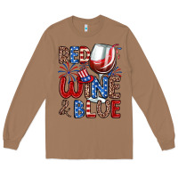 Toasted Coconut red wine and blue Long Sleeve Tee - Zillion Design Studio