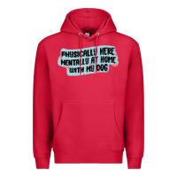 Cardinal physically here mentally at home with my dog Premium Hoodie - MaliasSmallBusiness
