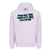 Lilac physically here mentally at home with my dog Premium Hoodie - MaliasSmallBusiness